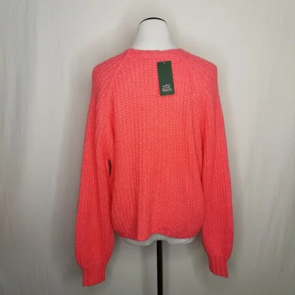 Wild Fable Crewneck Raglan Chunky Pullover Sweater, Coral Size XS - Picture 7 of 9